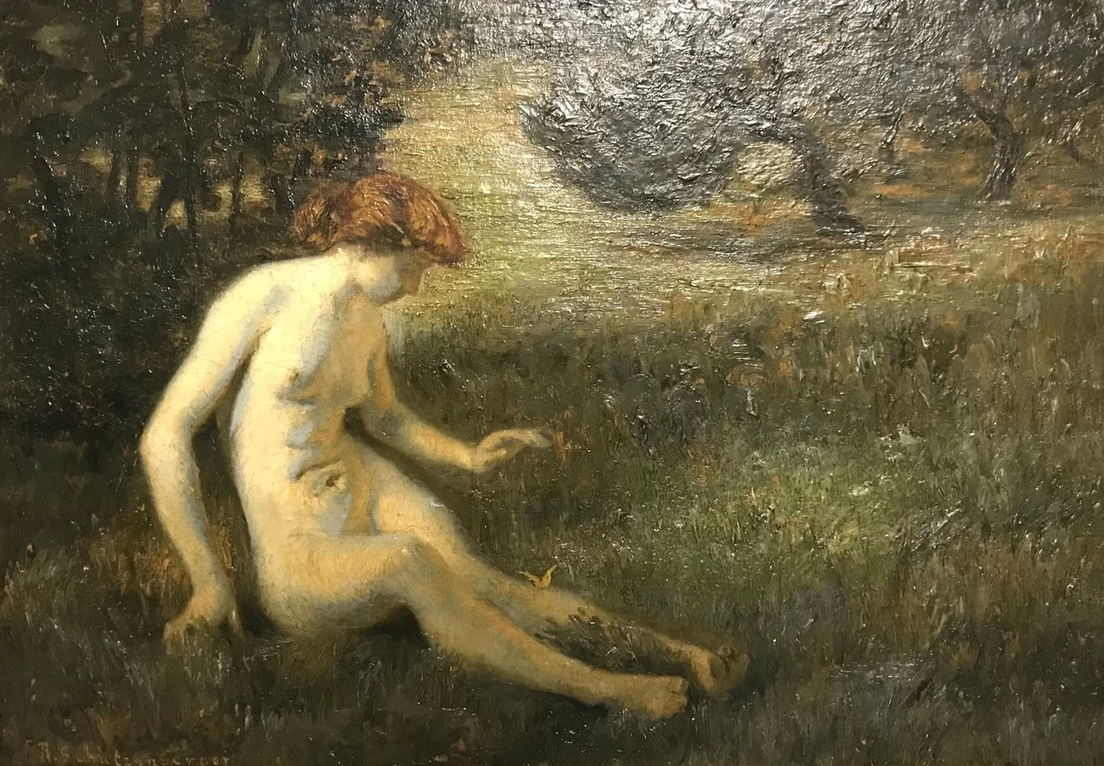 René Schützenberger - Nudo con farfalla